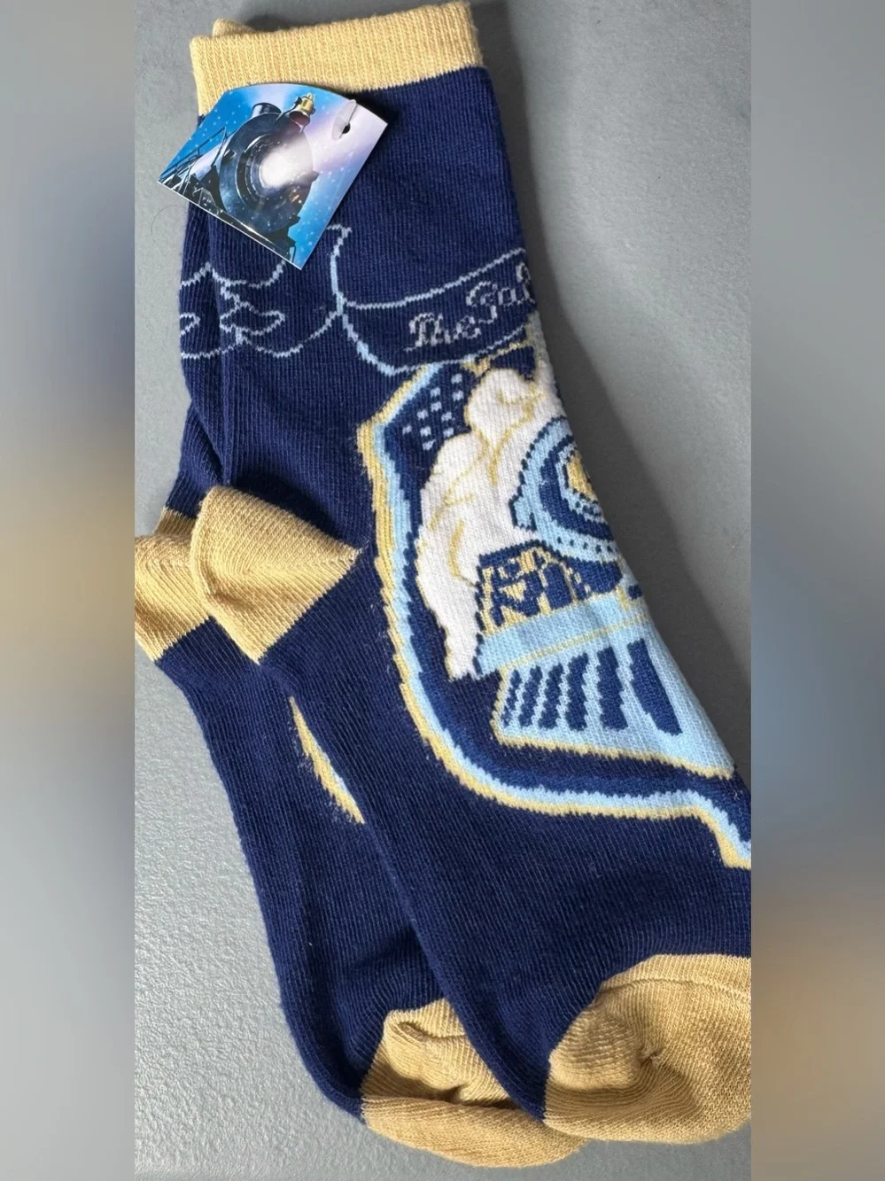 Kids the polar express holiday Christmas unisex socks stretch festive